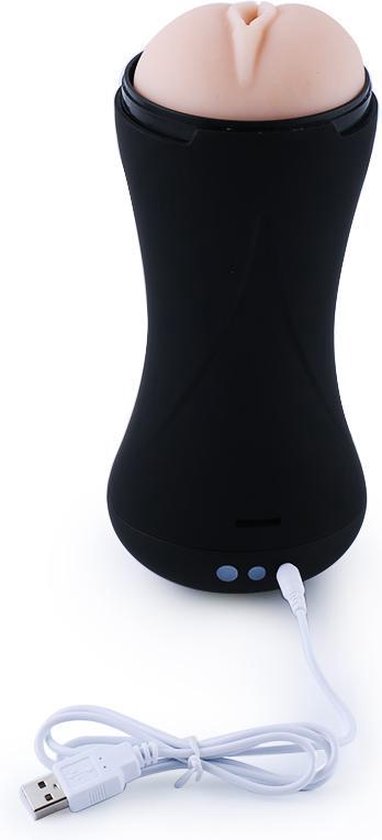 Pocket Pussy - Masturbator - With Vibration And Moaning Sounds! - Black
