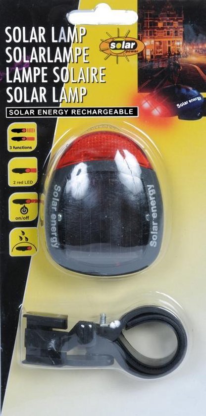 Bicycle Gear Solar Rear Light Led Black