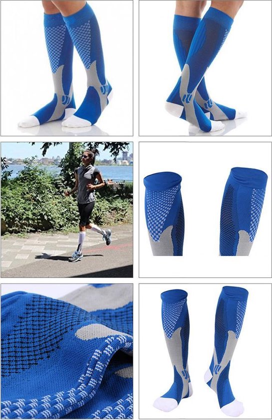 MeditorPlus Sport Compressiesokken 2 paren Wit - L/XL