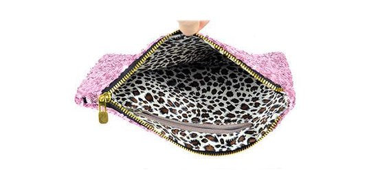 Glitter CLutch Pailletten Clutch Glitter Tasje Zilver