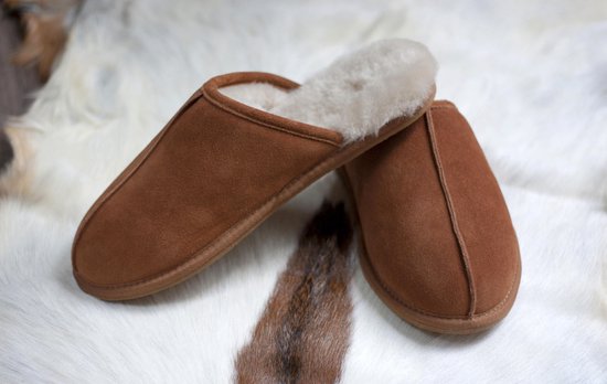 Walq Pantoffels Heren Warme Sloffen Suede Wol Maat Small 39 t/m 42