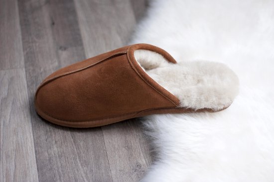 Walq Pantoffels Heren Warme Sloffen Suede Wol Maat Small 39 t/m 42