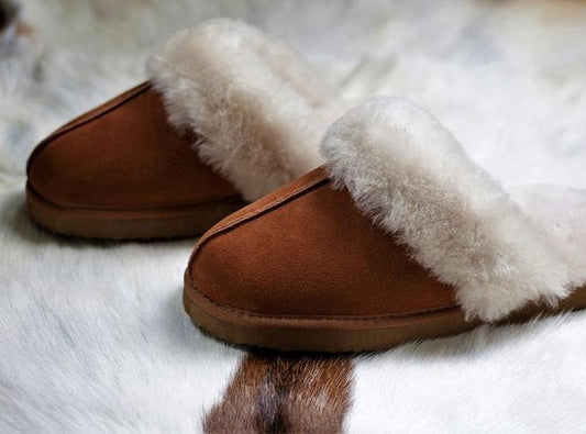 Walq Pantoffels  Dames  Warme Sloffen  Suede Wol - Maat 39/41