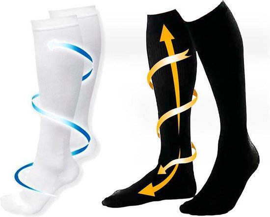 MeditorPlus Therapeutische Compressiesokken 3 paar Wit - L/XL