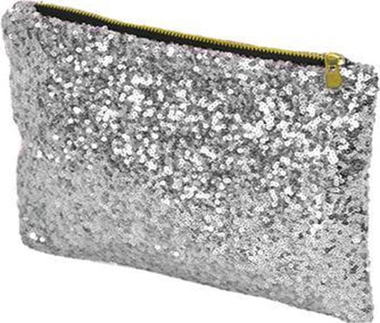 Glitter CLutch Pailletten Clutch Glitter Tasje Zilver