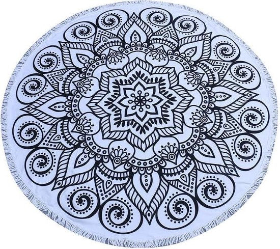 Boho strandlaken Microvezel Roundie Strandkleed Hippie - 160 x 160 cm