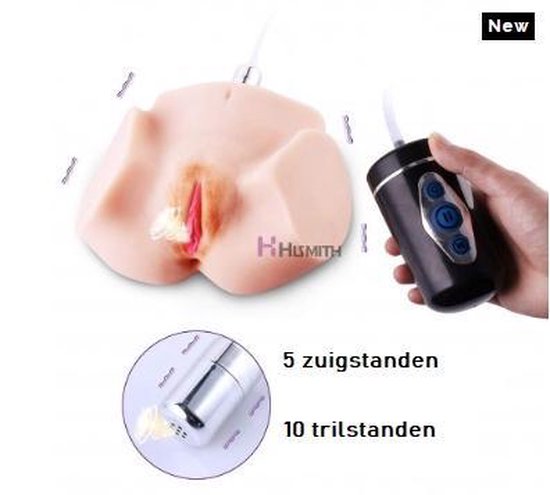Kunstvagina met zuig en vibratiefuncties - Masturbator - Hismith