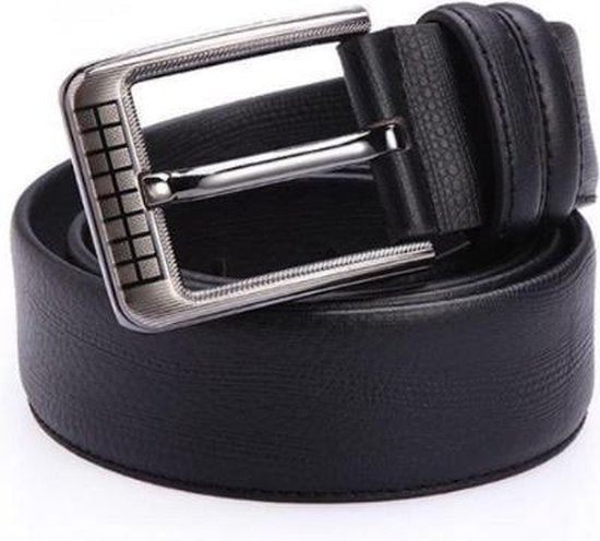 Stijlvolle Herenriem Leder en PU Zwart - 125 cm