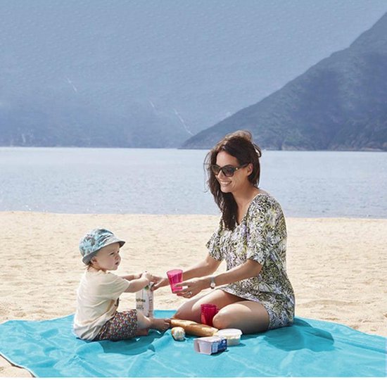 Sand-free Beach Towel XXL Format - 2x2 meters - Blue