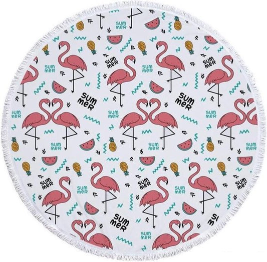 Roundie Strandlaken Flamingo Dikke badstof Heerlijk zacht