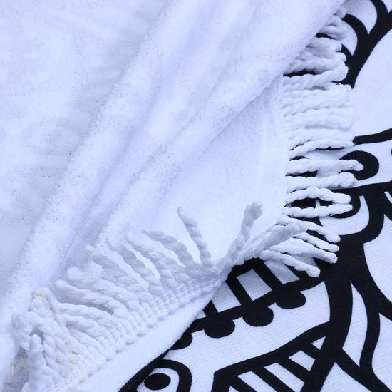 Boho strandlaken Microvezel Roundie Strandkleed Hippie - 160 x 160 cm