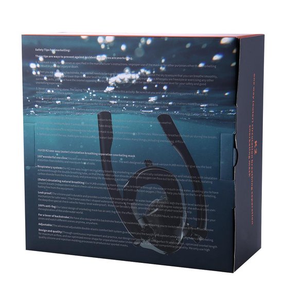 Duikmasker - Snorkelmasker - Fullface masker - Zwart