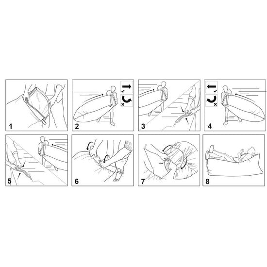 Happy People lounger to go 2.0 ligzak roze