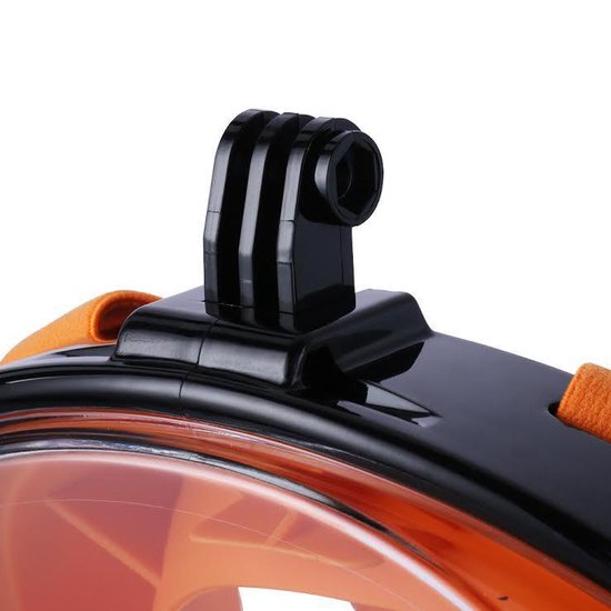 Duikmasker - Snorkelmasker - Fullface masker - Zwart/Oranje