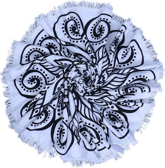 Boho strandlaken Microvezel Roundie Strandkleed Hippie - 160 x 160 cm