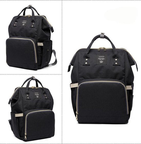 Luiertas - LuierRUGZAK - Verzorgingstas - Kwalitatieve Verzorgingstas – Stijlvol en Duurzaam - Baby - Zwart