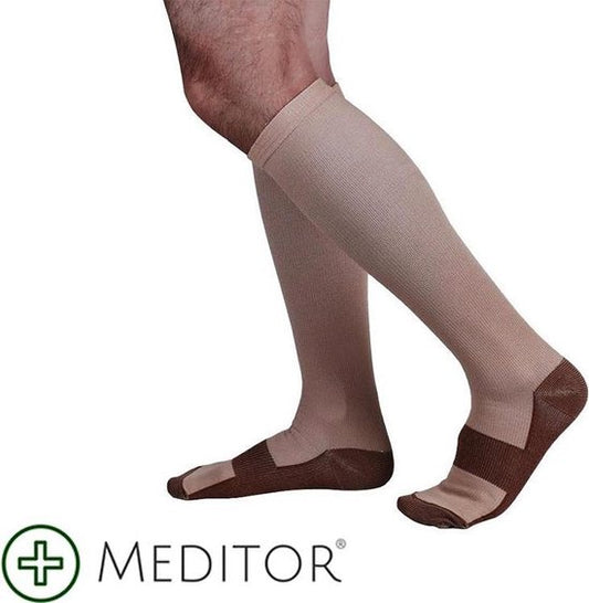MeditorPlus Copper Therapeutische Compressiesokken 3 paar Nude S/M