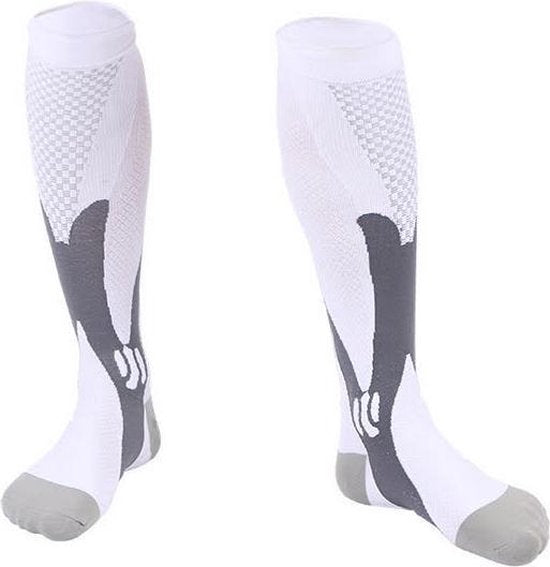MeditorPlus Sport Compressiesokken 2 paren Wit - L/XL