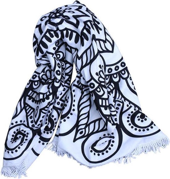 Boho strandlaken Microvezel Roundie Strandkleed Hippie - 160 x 160 cm