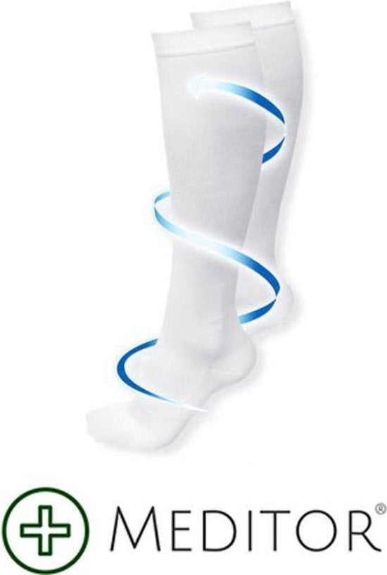 MeditorPlus Therapeutische Compressiesokken 3 paar Wit - S/M