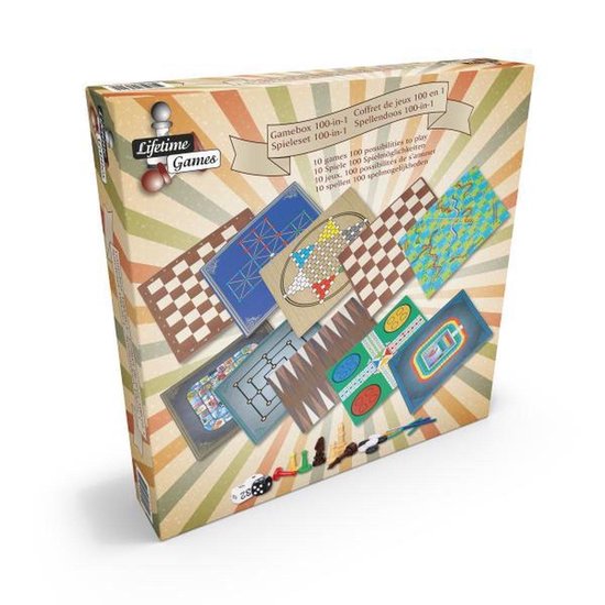 Lifetime Games Spellenset - 10 borden - spelattributen - diverse spelvarianten