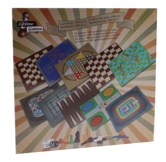 Lifetime Games Spellenset - 10 borden - spelattributen - diverse spelvarianten