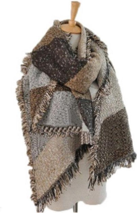 Luxe Sjaal Pashmina en Wol Paars - Wintersjaal