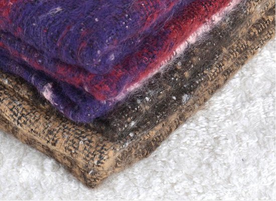 Luxe Sjaal Pashmina en Wol Paars - Wintersjaal