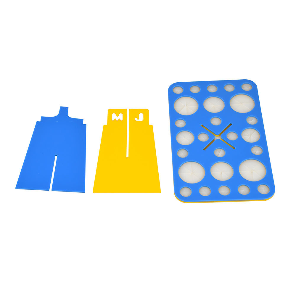 Make Up Brush Stand Standaard BLAUW-GEEL