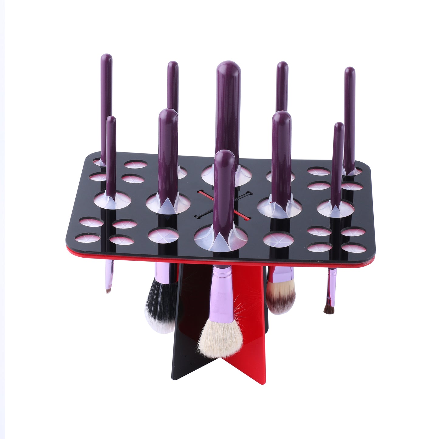 Make Up Brush Stand Standaard ROOD-ZWART