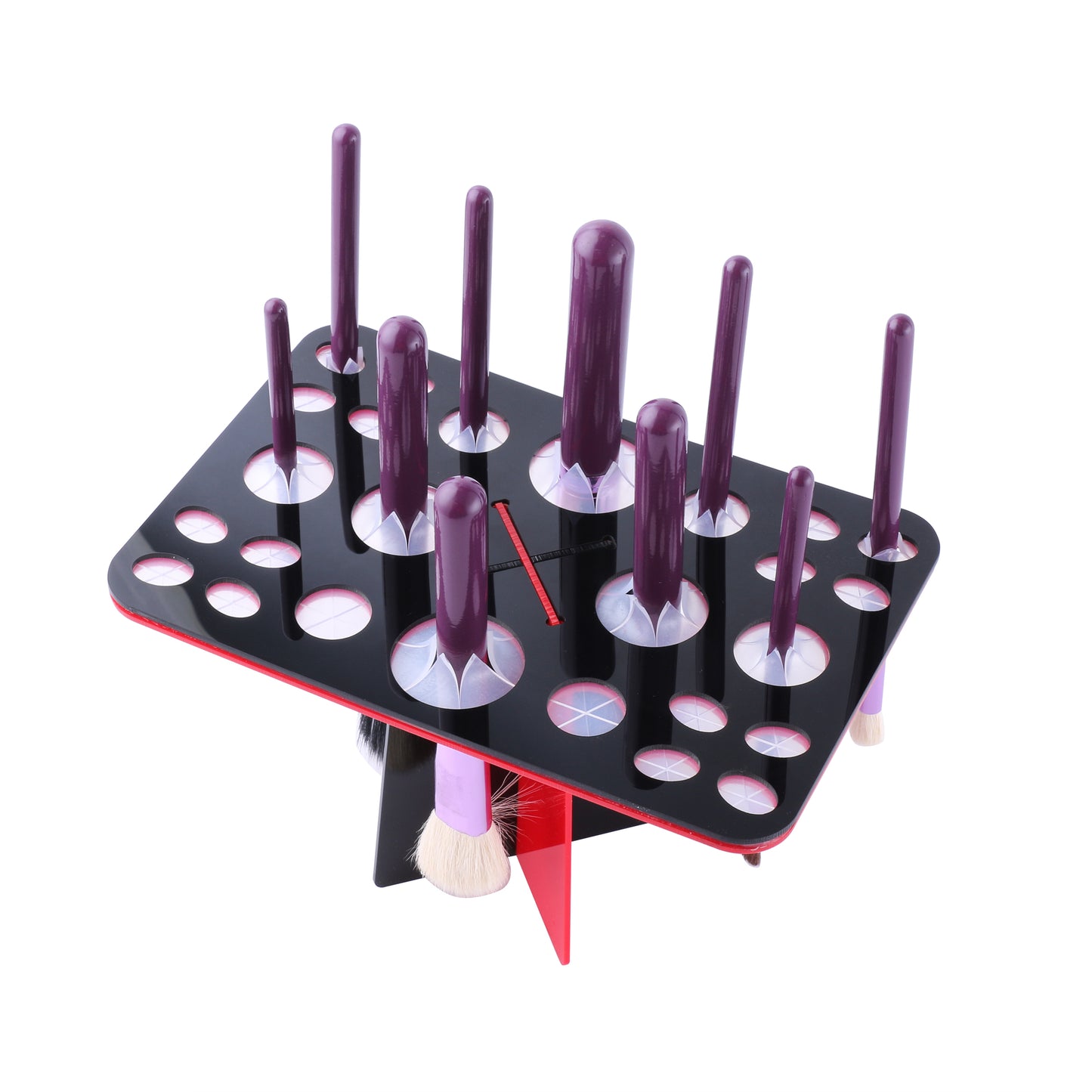 Make Up Brush Stand Standaard ROOD-ZWART