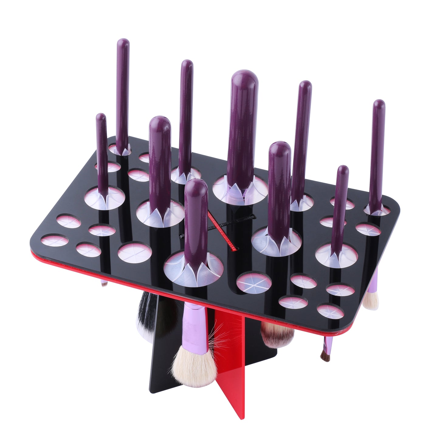 Make Up Brush Stand Standaard ROOD-ZWART
