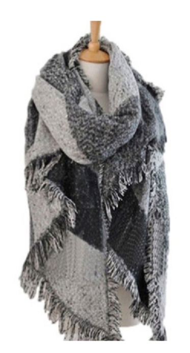 Luxe Sjaal Pashmina en Wol Paars - Wintersjaal