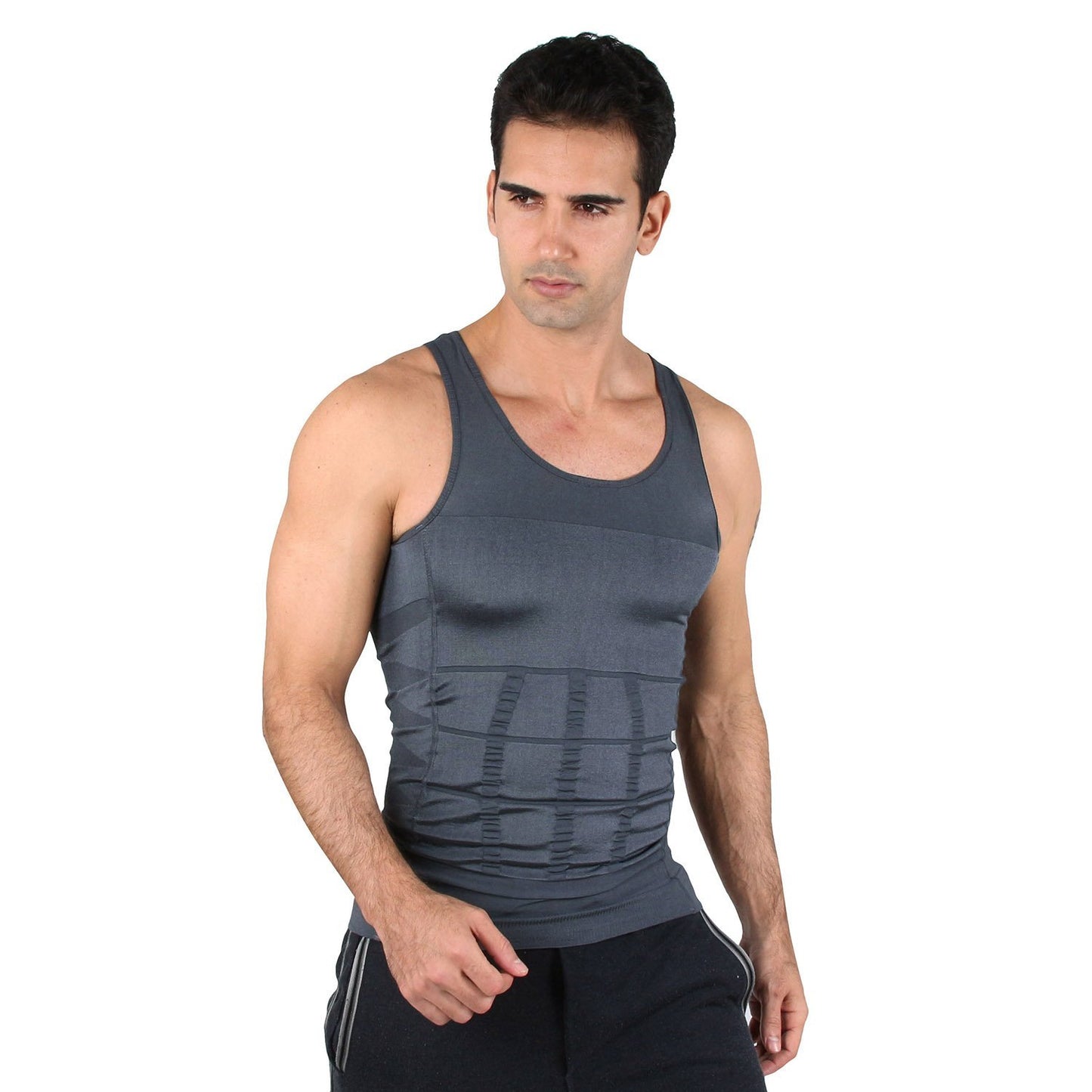Men slimming shirt grijs L