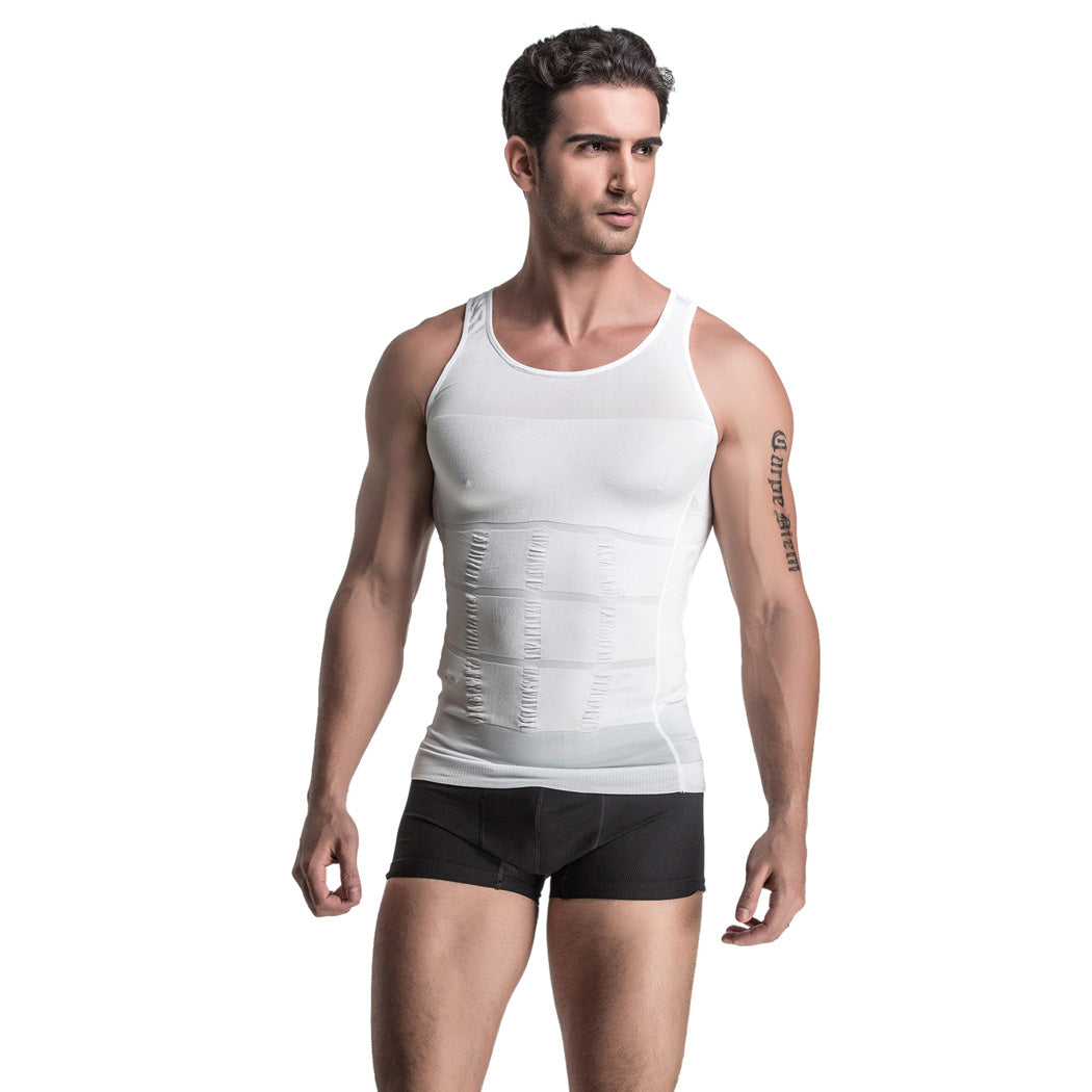 Men slimming shirt grijs L