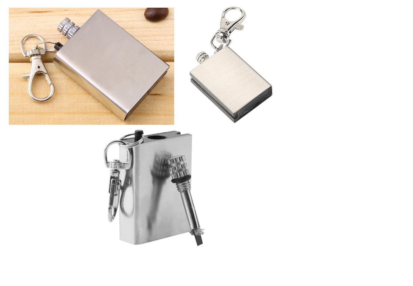 Ecologische Hervulbare ''lucifer/aanstekers met sleutelhanger!