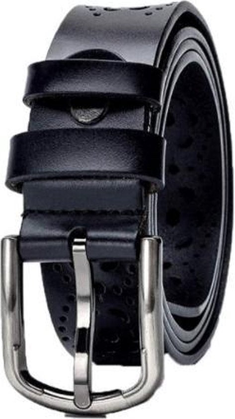 Artificial leather ladies belt Holes Belt 115 cm Length Black
