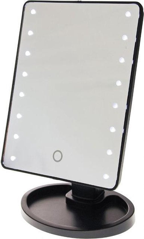 Mirror with LED lighting - Make-up mirror - Black