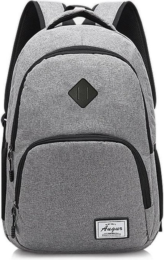 Augur Backpack with USB Port - Includes USB PORT - Backpack with charging function - Backpack - Back to school! - Gray
