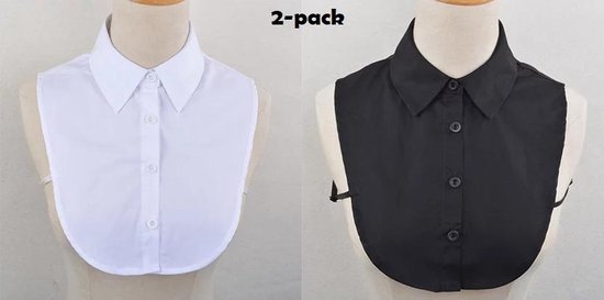 Blouse Collar Ladies Black &amp; White Collar Discount Package 2 Pieces