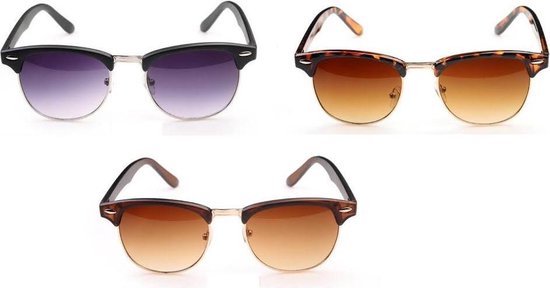 Retro Sunglasses Stylish Sunglasses Black/Purple - 2-pack