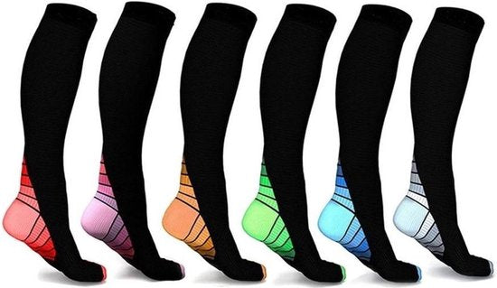 Clayton Therapeutic Compression Socks Stockings Sports Hiking 6 Pairs - S/M