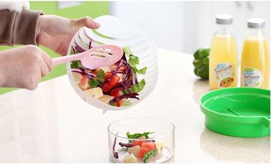 Salade Snijder Kom - Salad Cutter Bowl - Binnen 60 Seconden - De Beste Salade Maker - FDA - Goedgekeurd  - Incl doos TEKST