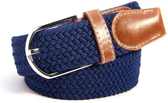 Elastic Woven Belt Braided Belt Stretchable Blue