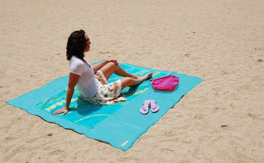 Sand-free Beach Towel XXL Format - 2x2 meters - Blue