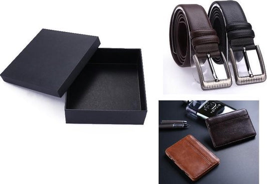 Two Leather Belts Brown &amp; Black 125cm with Extras! Leather Package for the man!