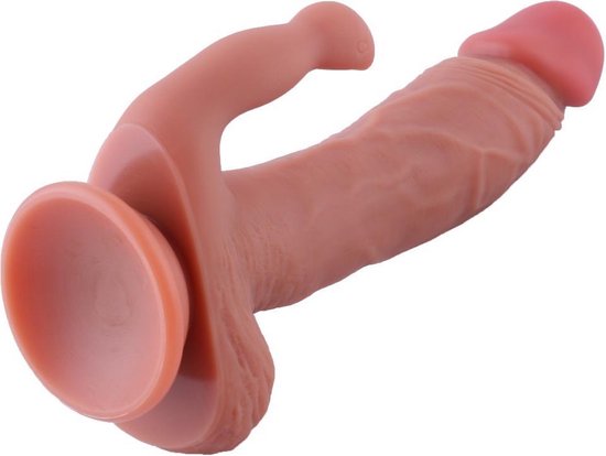 Suction Cup Dildo With Clitoris Stimulator TEXT 