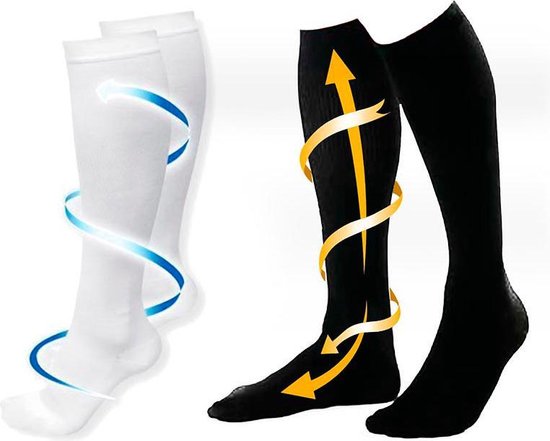 MeditorPlus Therapeutic Compression Socks 3 pair White - L/XL