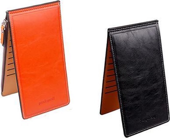 Portemonnee Dames Smartphone Wallet 2-pack Zwart & Oranje