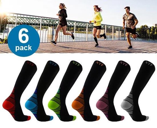 Clayton Therapeutic Compression Socks Compression Stockings 6 pairs - L/XL